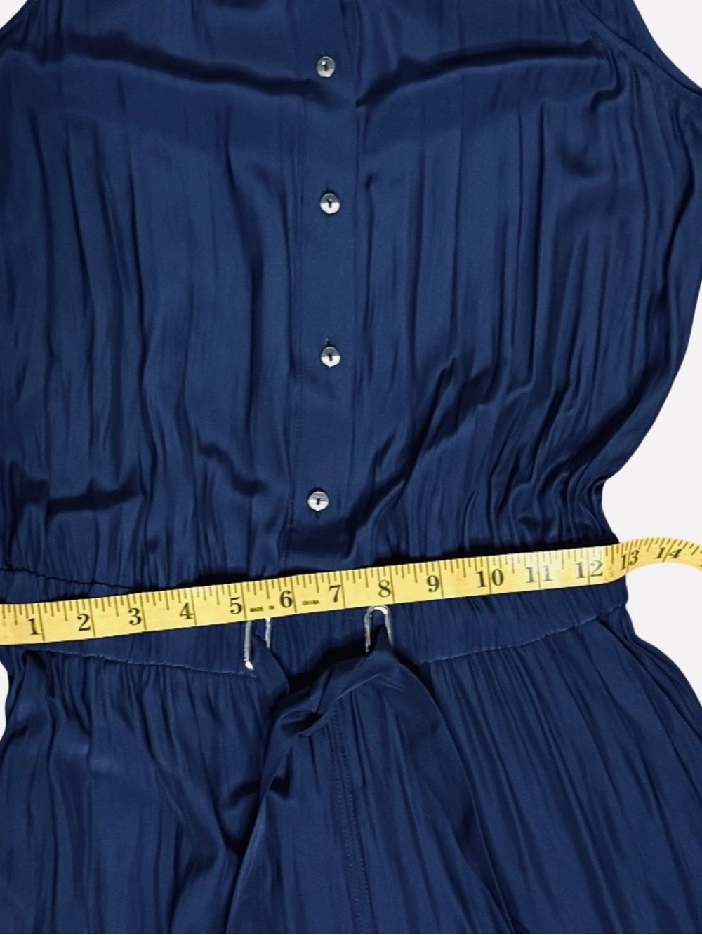 Ramy Brook Callie Button Down Cargo Jumpsuit Navy Sleeveless
Belted Size M - Picture 11 of 13
